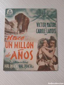 Cine: Hace un millon de años. Folleto doble. Publicidad Teatro Chapí Crevillent.